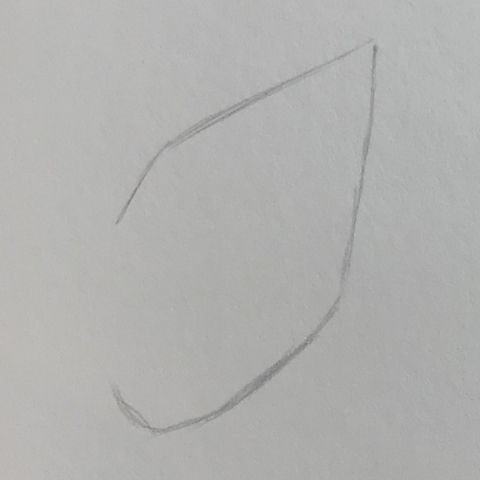 How to draw half-elf ears step 2