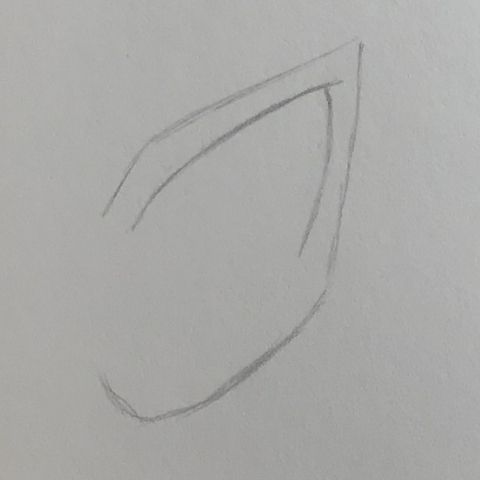 How to draw half-elf ears step 3