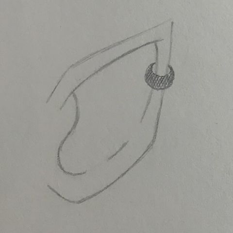 How to draw half-elf ears step 4