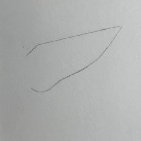 How to draw regular elf ears step 2