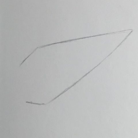 Step 2 to draw simple pointy elf ears