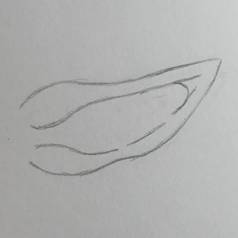 Step 3 to draw adult elf ears