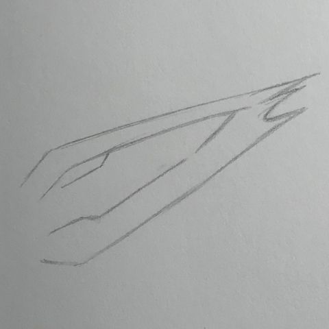 Step 3 to draw more detailed pointy elf ears