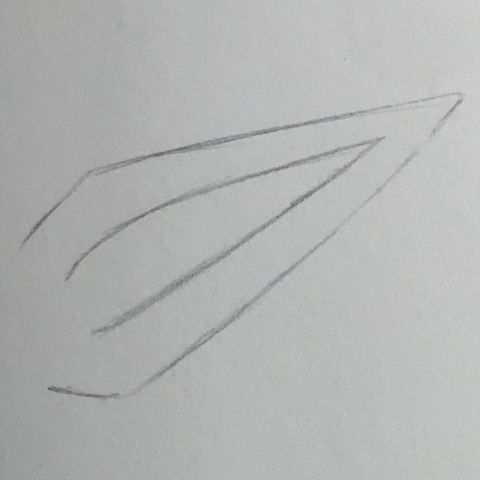 Step 3 to draw simple pointy elf ears