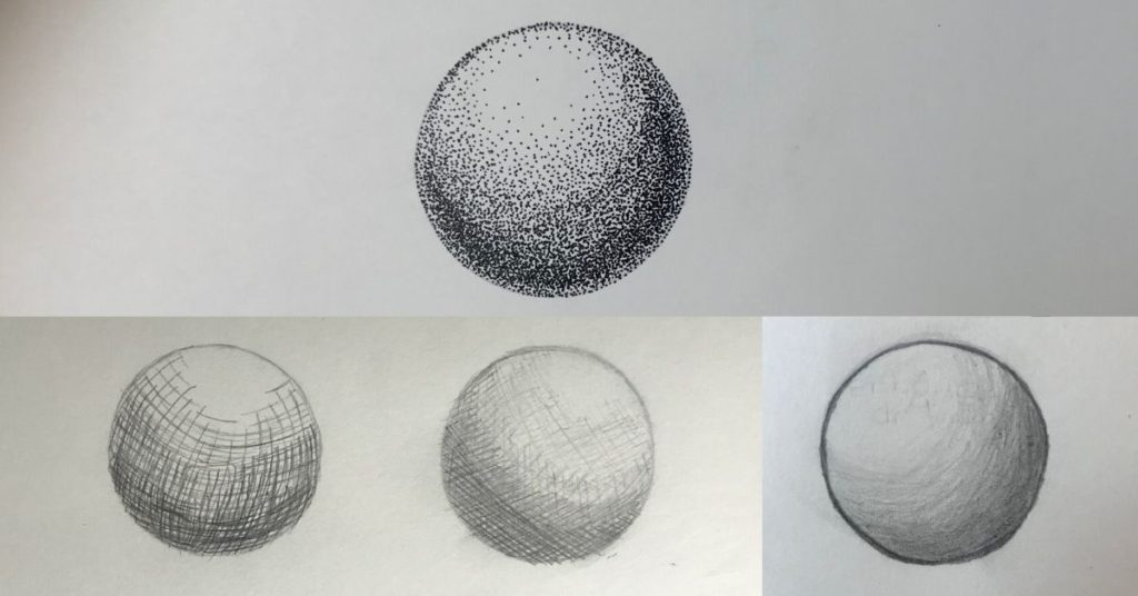 Example of stippling and other shading techniques