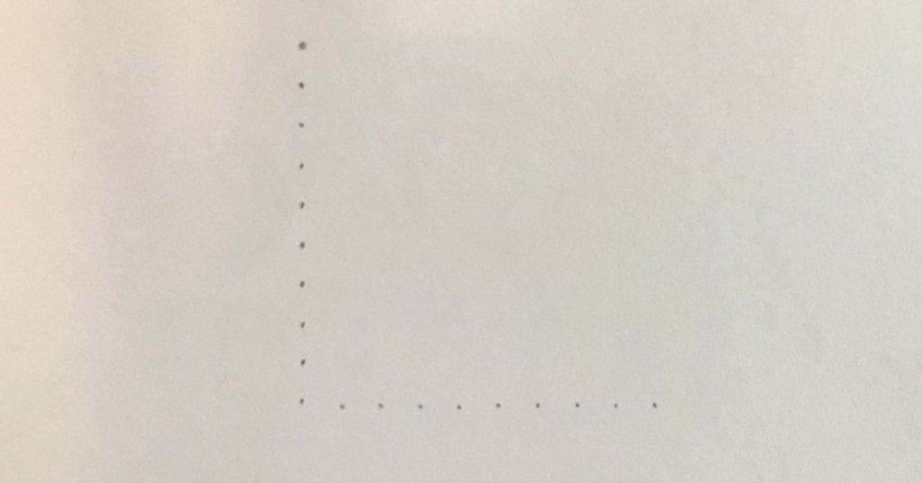 Step 1 to draw parabolic curves using straight lines