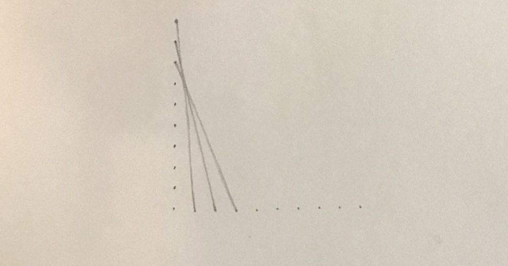 Step 2 to draw parabolic curves using straight lines