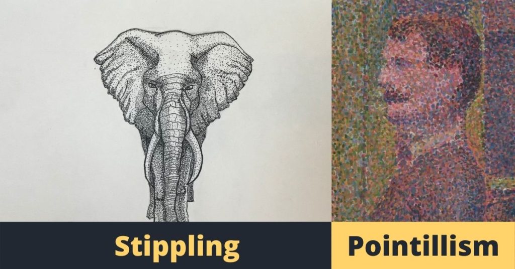 Stippling vs pointillism their difference