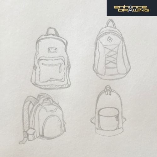 Anime Backpacks Drawing Idea