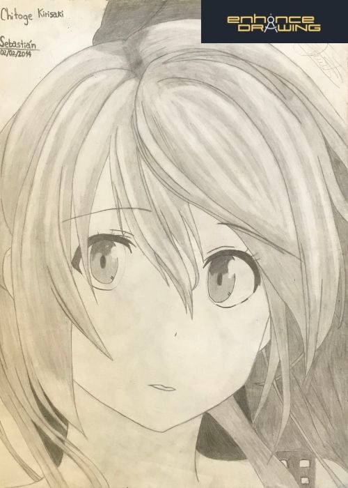 Anime Female Face Drawing - Chitoge Kirisaki