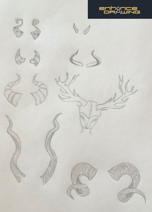 Anime Horns Drawing Ideas