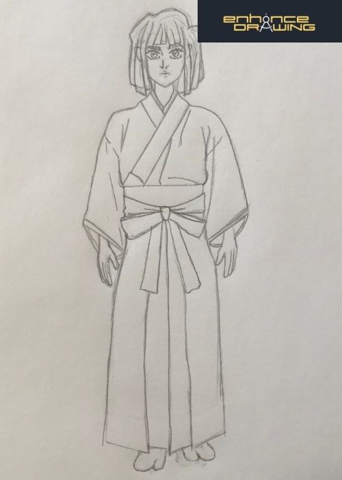 anime kimono dress drawing