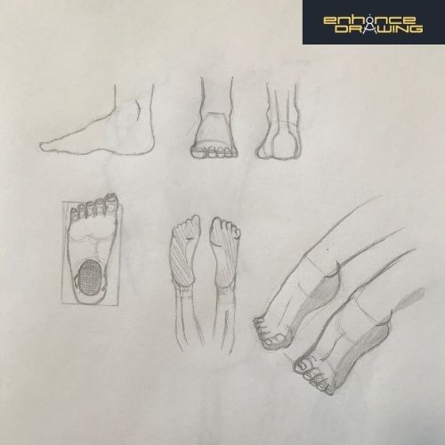 Anime feet drawing ideas