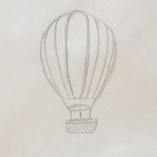 Anime hot balloon drawing idea
