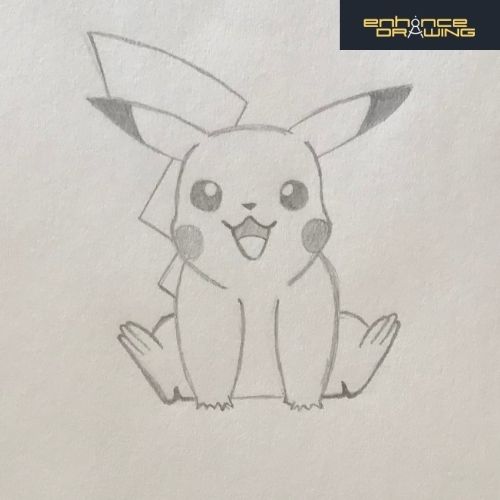 Freehand drawing of Pikachu